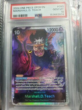 Share One Piece 2024 Marshall D. Teach OP09-093 Holo SR PSA 10 English